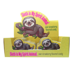 Boston America Sloth Spirit Animal Sour Candy Tin 1oz 12ct